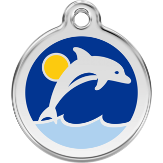 Red Dingo Dolphin - Lifetime Guarantee - Cat, Dog, Pet ID Tag Engraved