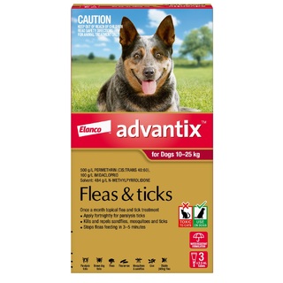 Advantix for Dogs 10-25kg (Red) - 3 Pack