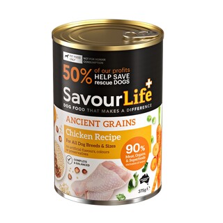 SavourLife - Wet Food - All breeds & sizes - Chicken Veg Rice - 12 x 400gm cans