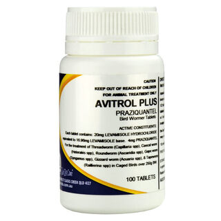 Avitrol Plus Bird Wormer 20mg - 100 Tablets
