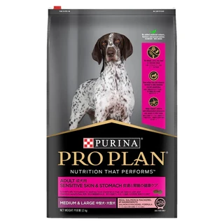 PRO PLAN Dog - Adult Sensitive Skin & Stomach - Medium & Large Breed - Dry Dog Food 12kg