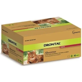 Drontal Allwormer for Large Cats up to 6kg - 48 Tablets