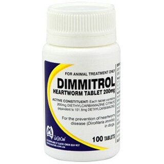Dimmitrol Heartworm Tablets - 200mg - 100 Tablets