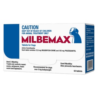 Milbemax Allwormer for Dogs 5-25kg - 50 Pack